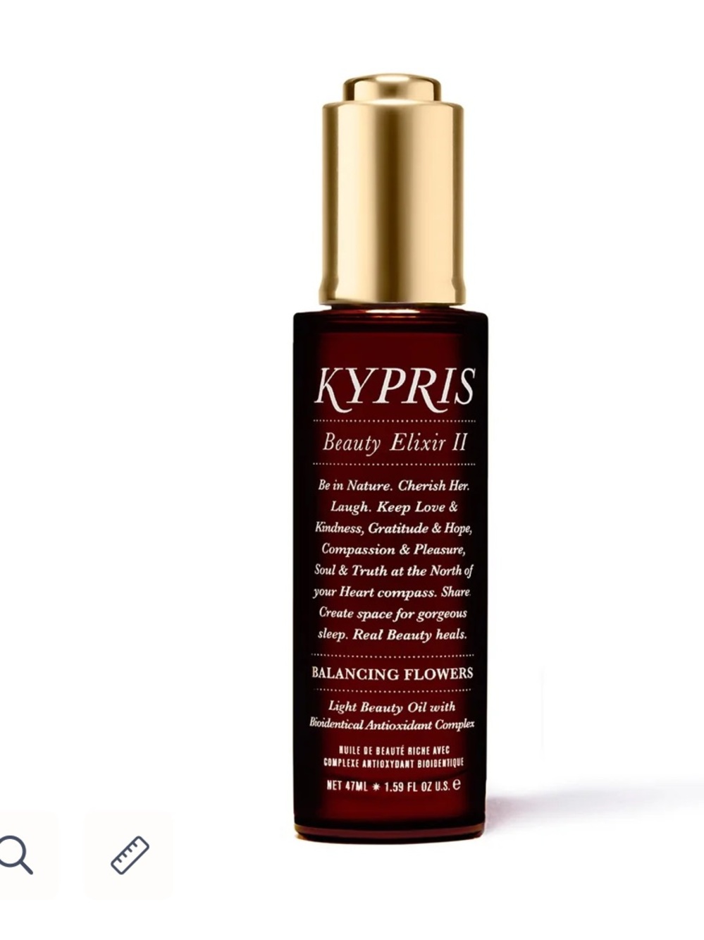 Kypris Beauty Elixir II Balancing Flowers Face Oil — Deep Red & Gold